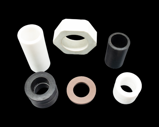 PTFE bush, Polytetrafluroethylene, PTFE Products, Glass Filled PTFE, Bronze filled PTFE, Carbon Graphite filled
                      PTFE, Carbon / Coke filled PTFE, Graphite Filled PTFE, Valve Seats,
                      Packings Bellows, Bearings, Protective Linings, Piston Rings